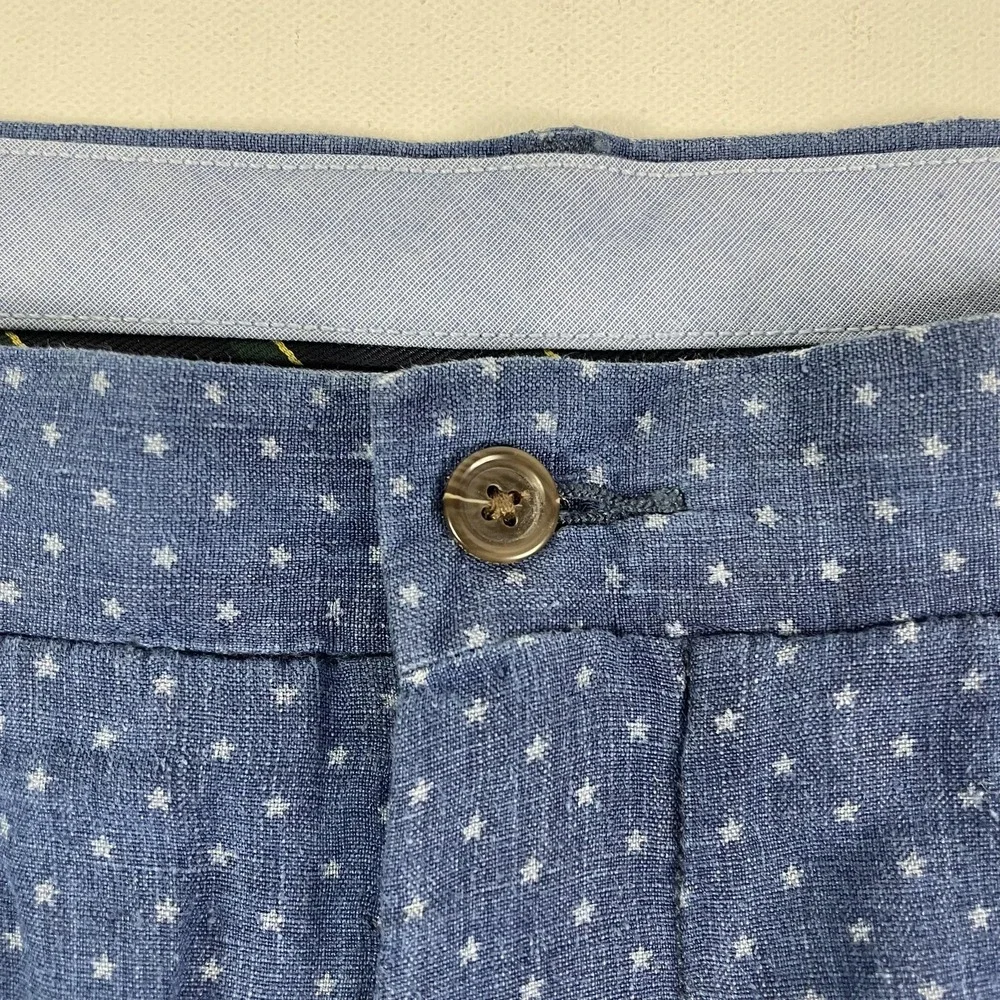 Polo Ralph Lauren Shorts Mens 36 Blue Cotton Dot Chino Classic Fit 9‎ Inseam